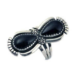 Vintage Navajo Onyx Ring